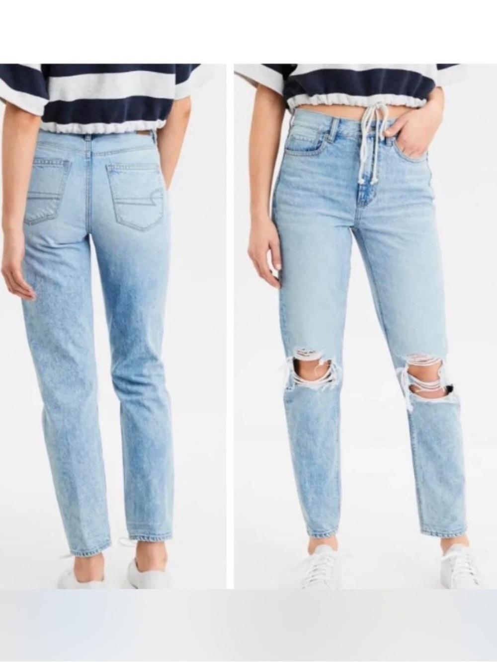 American Eagle Mom Jeans Uber Cool High Rise Ripped X-Short NWT 2 26